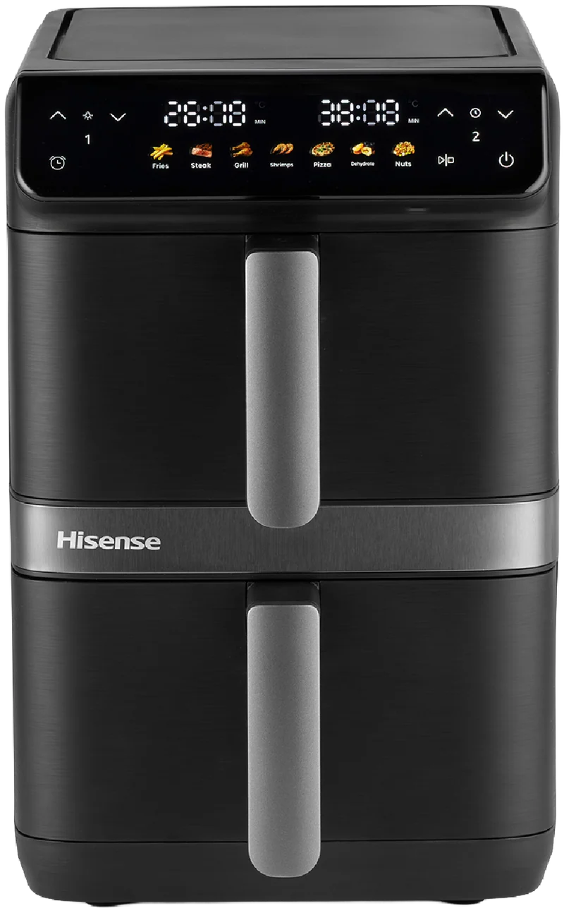 Hisense 8 Litre DoubleStack Air Fryer Black