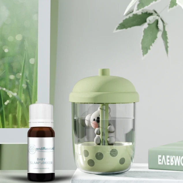 Cadeauset: Koala in beker Aroma Diffuser + Baby Slaap Lekker etherische olie