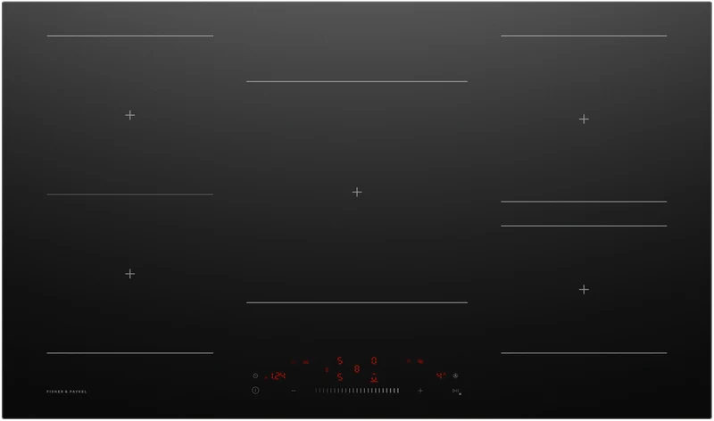 Fisher & Paykel Series 5 90cm 5 Zone Induction Cooktop Smart Zone Low Current, Black Glass