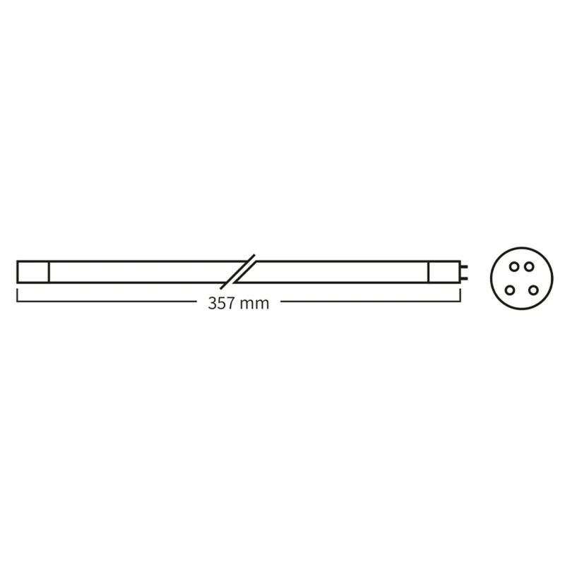 UV-C vervanglamp 40W amalgaam voor inbouwmodules en trommelfilters - Lampcode GPHA357T5L, 357 mm