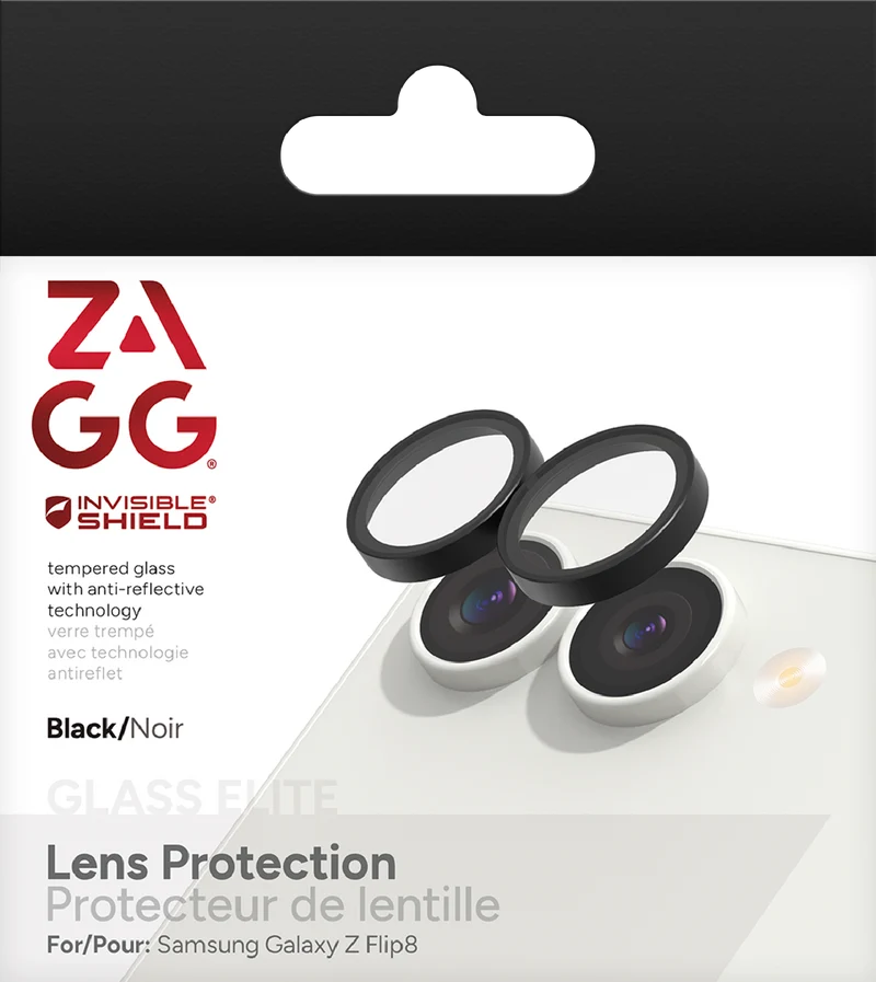 ZAGG Galaxy Z Flip8 Glass Camera Protector Black