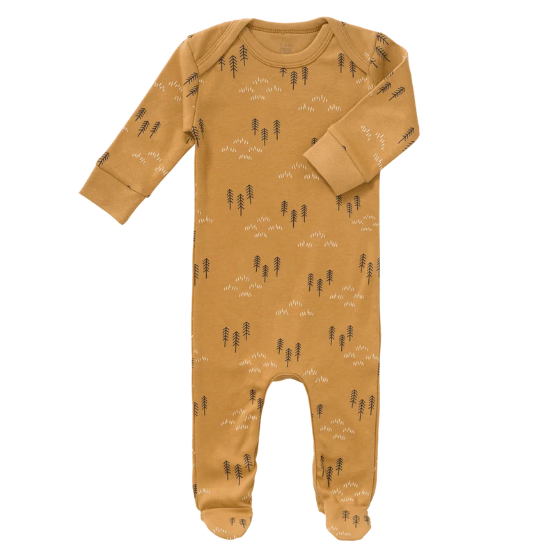 Fresk Baby Pyjama Woods Met Voeten Spruce Yellow