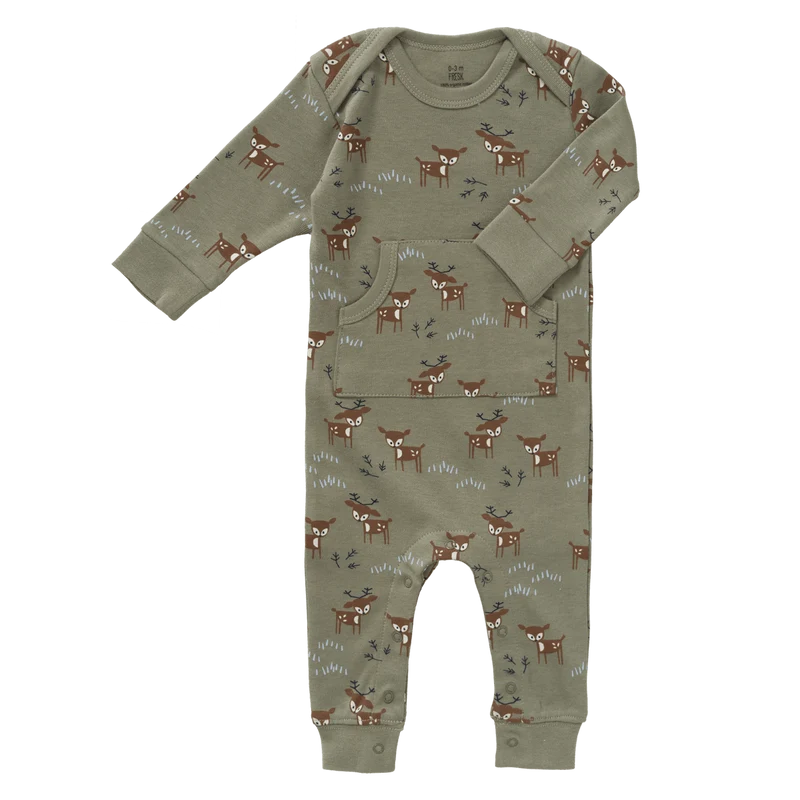 Fresk Baby Pyjama Deer Olive