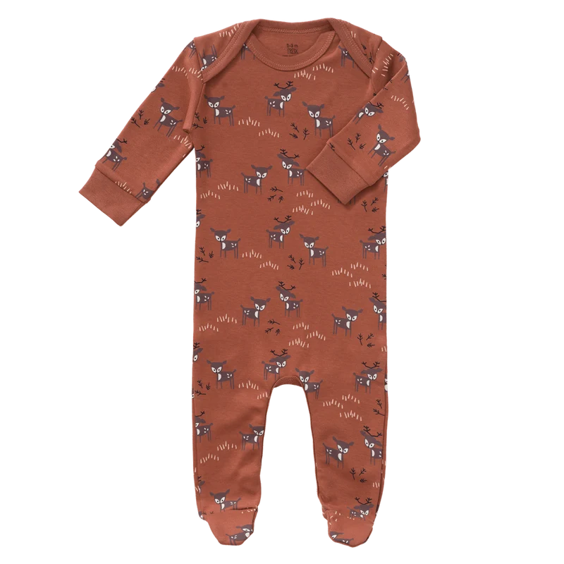 Fresk Baby Pyjama Deer Met Voeten Amber Brown