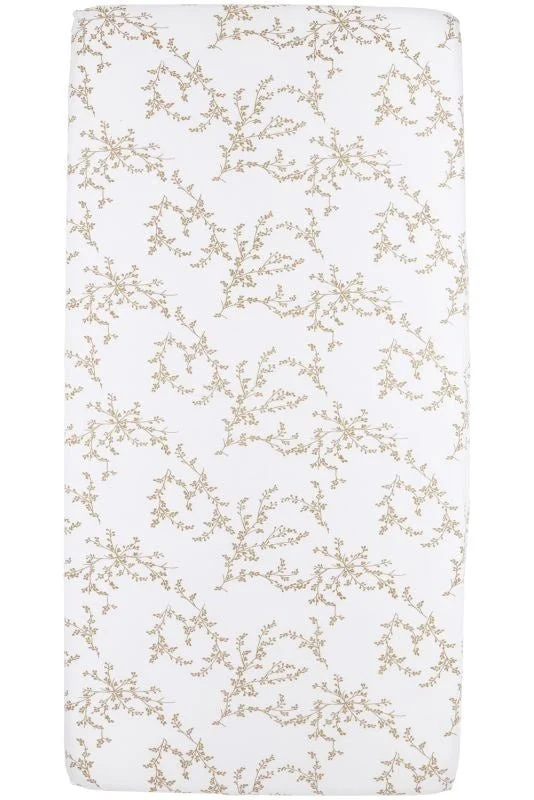 Meyco Hoeslaken Jersey 70X140/150 Branches Sand
