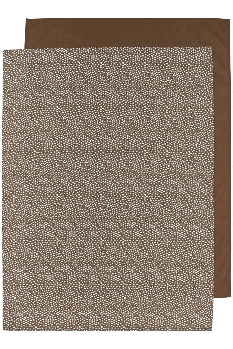 Meyco Ledikantlaken 2St Cheetah Choclolate/ Choclolate