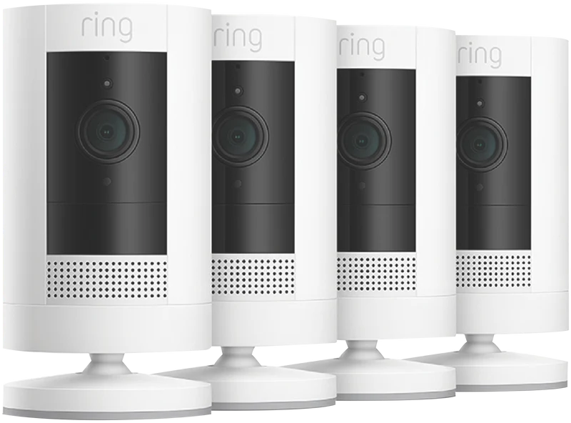 Ring 4-Pack Outdoor Camera (Stick Up Cam) Battery (White)