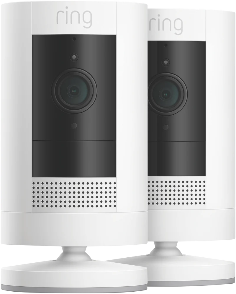 Ring 2-Pack Outdoor Camera (Stick Up Cam) Battery (White)