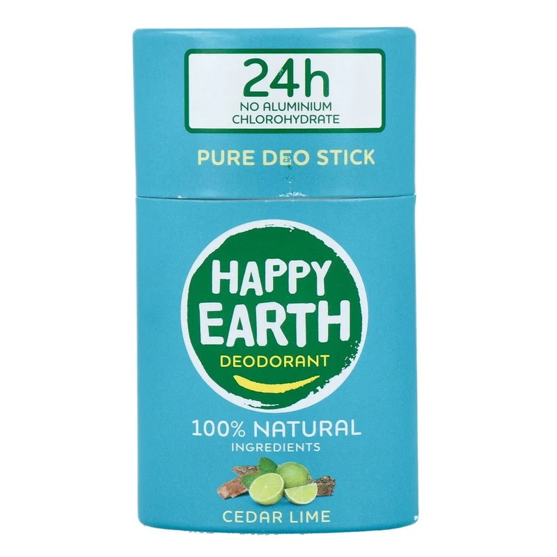 Happy Earth Natural Pure Deostick Cedar Lime 40 gram