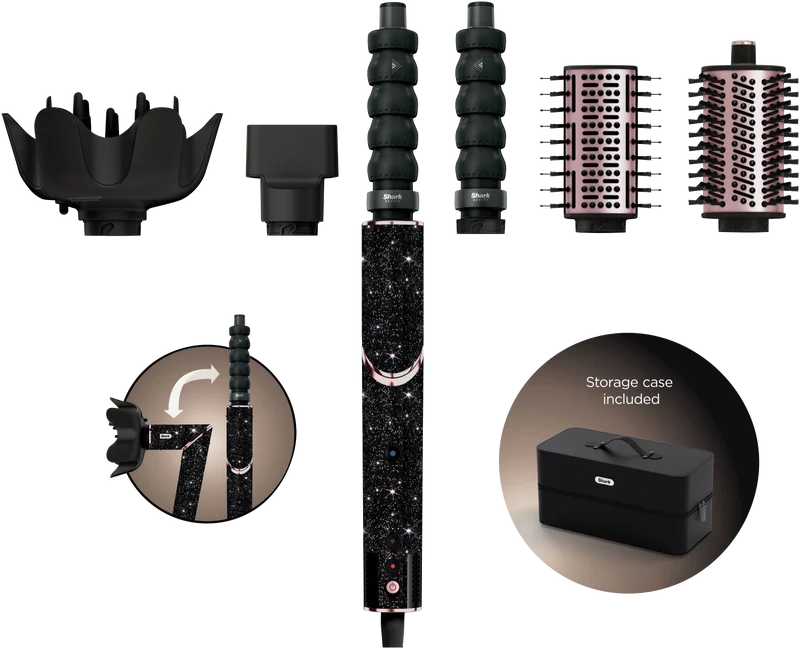 Shark Flex Style Air Styling And Drying System Black Sparkle