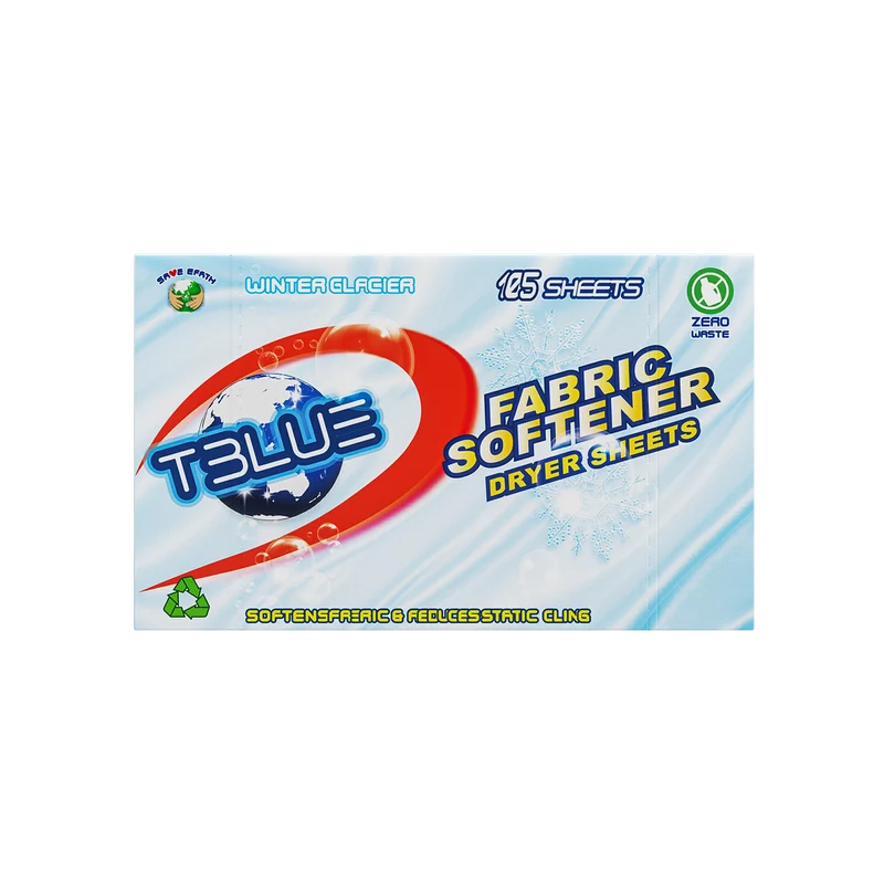 TBLUE Fabric Softener Dryer Sheet Winter Glacier (105 Sheets)