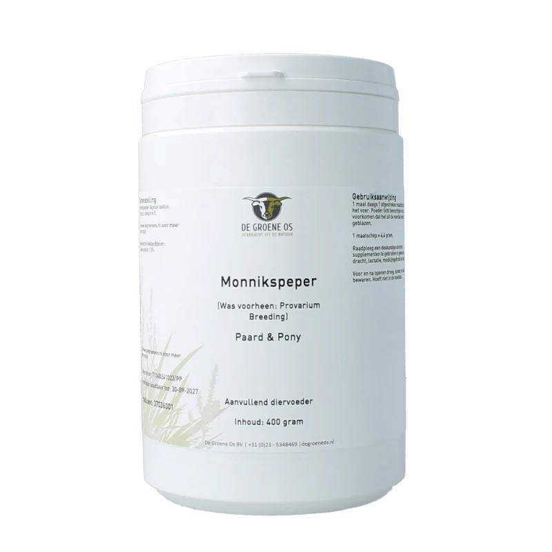 De Groene Os Monnikspeper paard & pony 400 gram