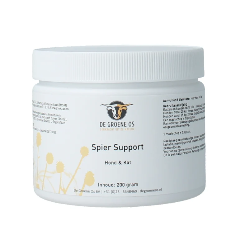 De Groene Os Spier support hond & kat 200 gram