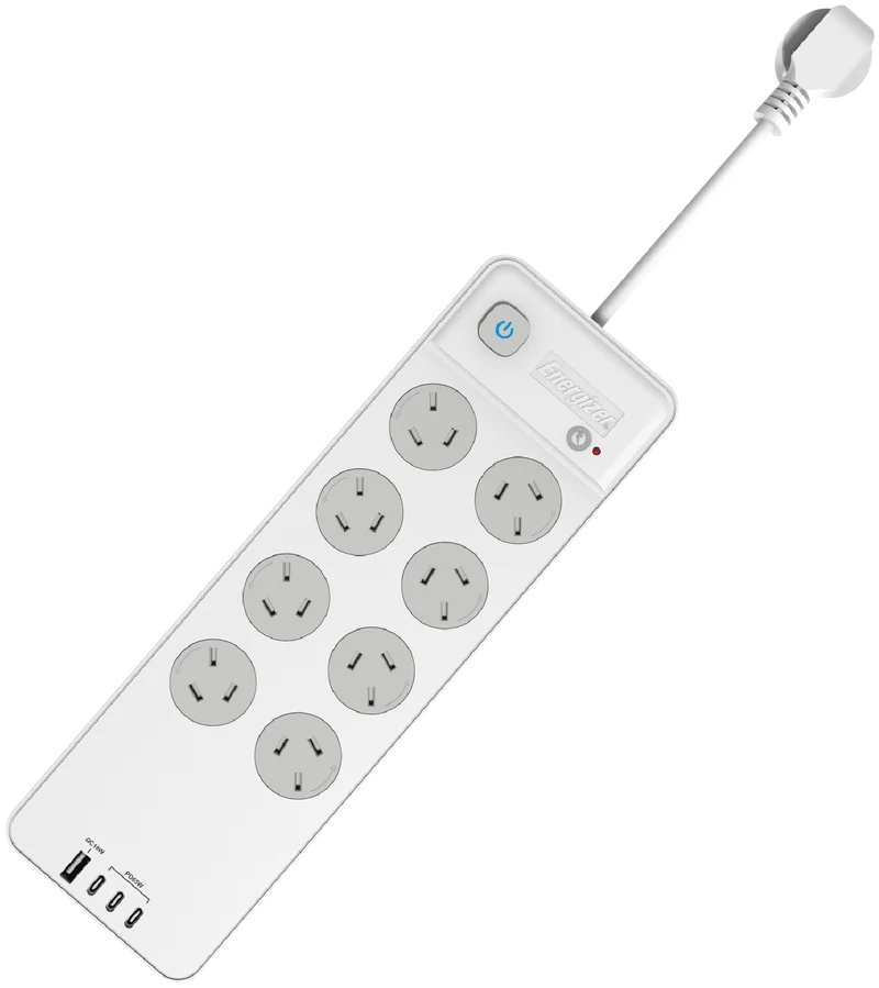 Energizer 8-Socket Surge Protection Powerboard with USB