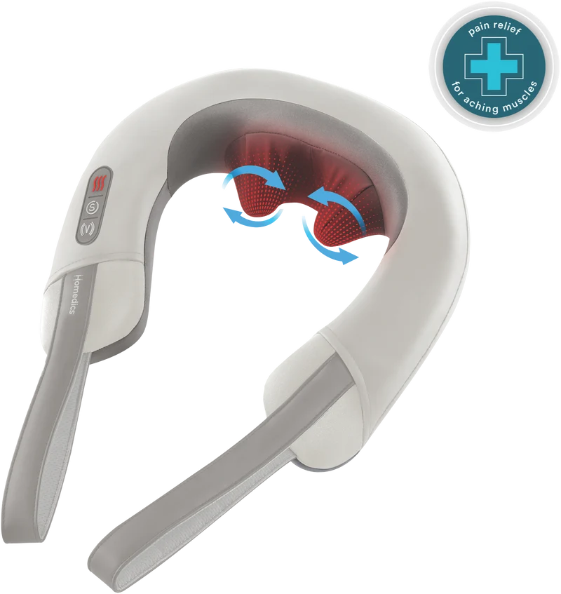 Homedics Shiatsu Neck & Shoulder Massager with Heat - Grey