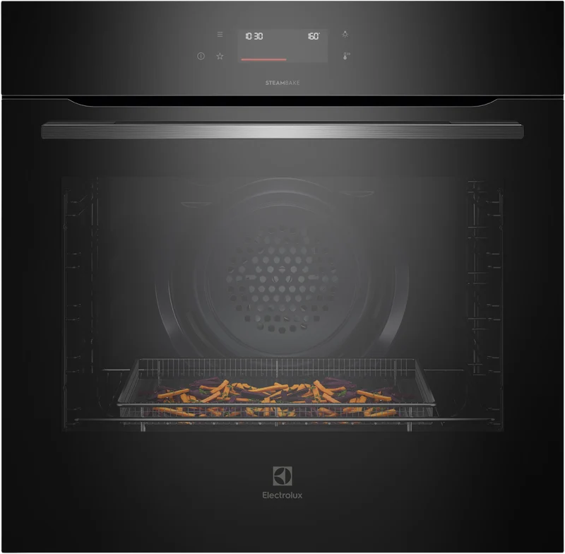 Electrolux 60cm Pyrolytic Oven with SteamBake, Black - 500 Series