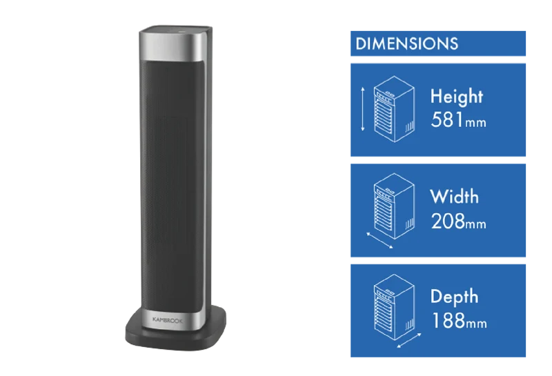 Kambrook 2200W Cylinder Ceramic Tower Heater