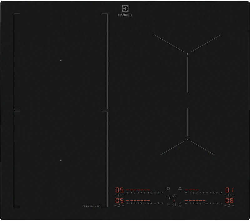 Electrolux 60cm 4 Zone Induction Cooktop with SaphirMatt SE Surface, Matte Black - 800 Series