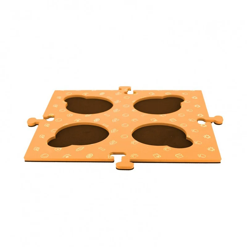 Tech4Pets 2PK Mat Board Organiser Storage Holder For Talking Buttons/Floor ORNG