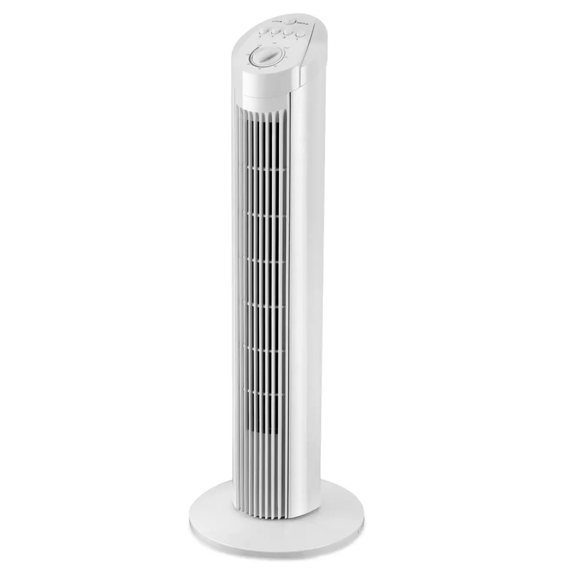 Sheffield 74cm Tower Oscillating Fan w/ 3-Speeds & Timer in White