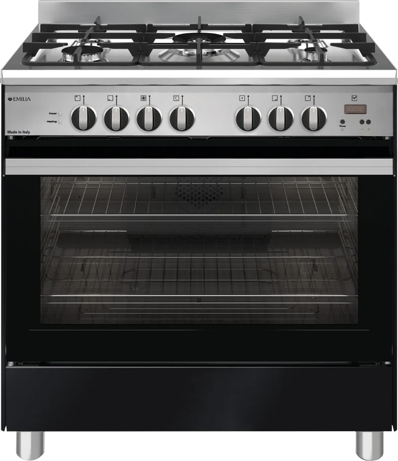 Emilia 80cm Dual Fuel Cooker - Matt Black
