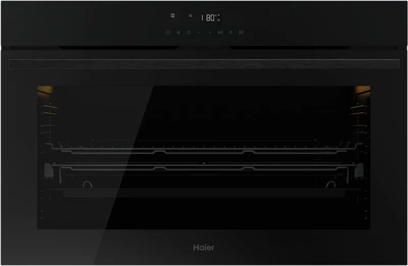 Haier 500 Series 90cm Electric Oven, 16 Function, Air Fry, Steam Assist, Black