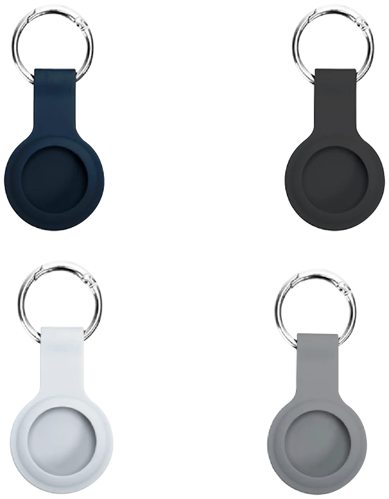 Laser Silicone Apple AirTag Key Ring (4 Pack)