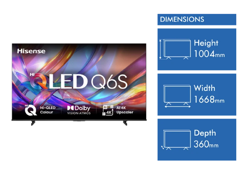 Hisense 75" Q6SAU 4K Hi-QLED Smart TV 2026
