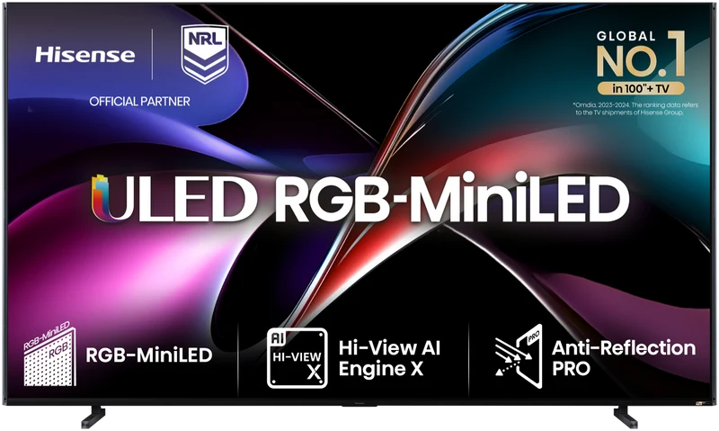 Hisense 100" RGB 4K MiniLED 165Hz Smart AI TV 2025