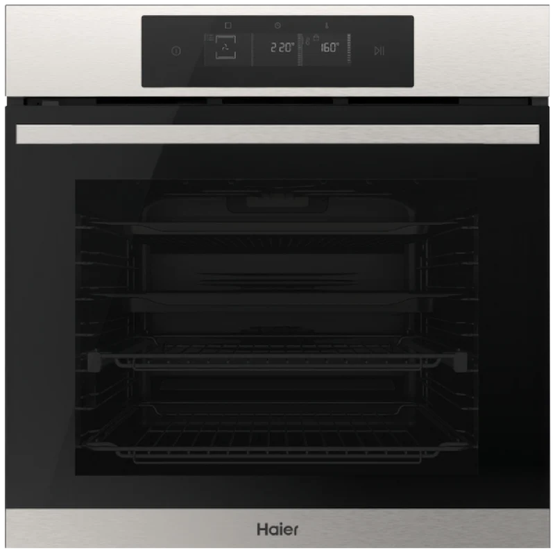 Haier 500 Series 60cm Electric Self Cleaning Oven, 14 Function, Air Fry, Steam Assist, Stainless Steel