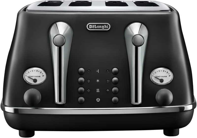 DeLonghi Icona Capitals 4 Slice Toaster Edinburgh Black