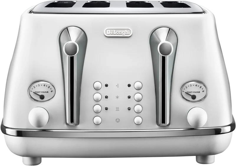 DeLonghi Icona Capitals 4 Slice Toaster Helsinki White