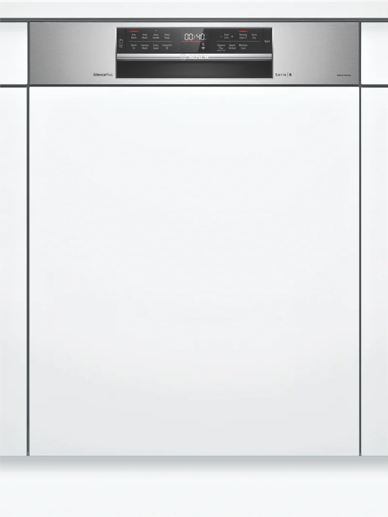 Bosch Series 6 60cm Semi Integrated Dishwasher Stainless Steel Panel