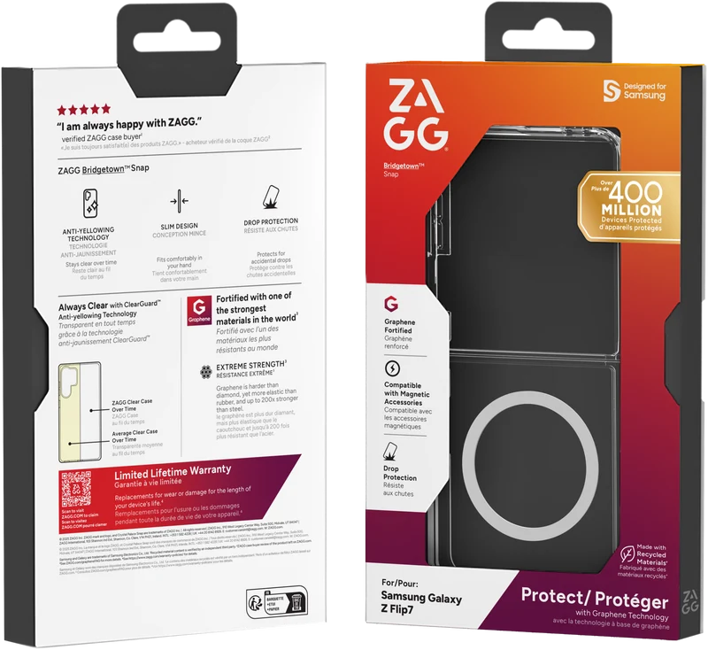 ZAGG Samsung Z Flip7 Bridgetown Snap Clear Case
