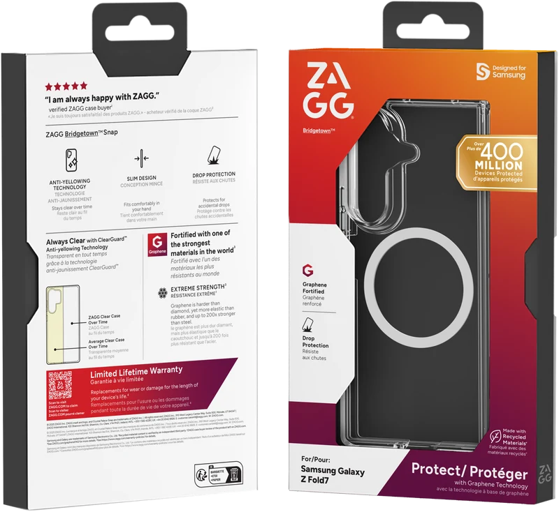 ZAGG Samsung Z Fold7 Bridgetown Snap Case Clear