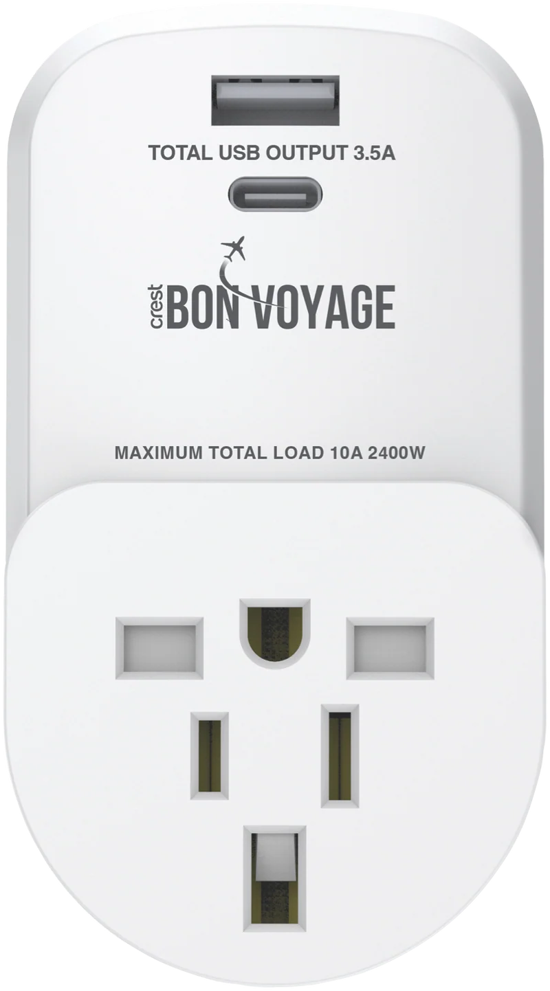 Bon Voyage Travel Adaptor AC Plug Visitor - AU 2 USB 3.5A