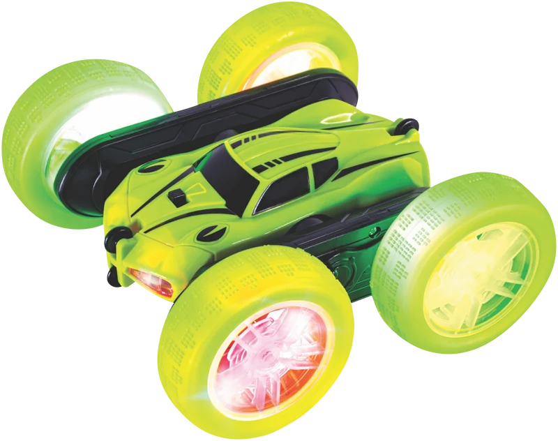 Techxtras Remote Control Stunt Car (Green)