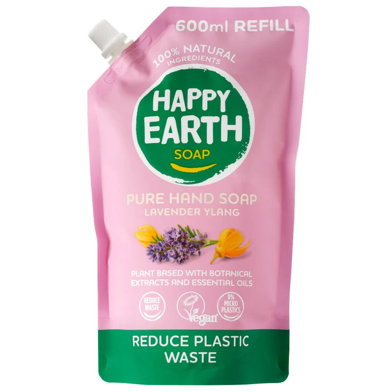 Happy Earth Lavender Ylang Handzeep Navulling 600 ml