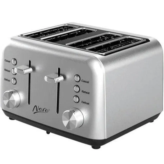 Nero Classic Stainless Steel Style Toaster 4 Slice