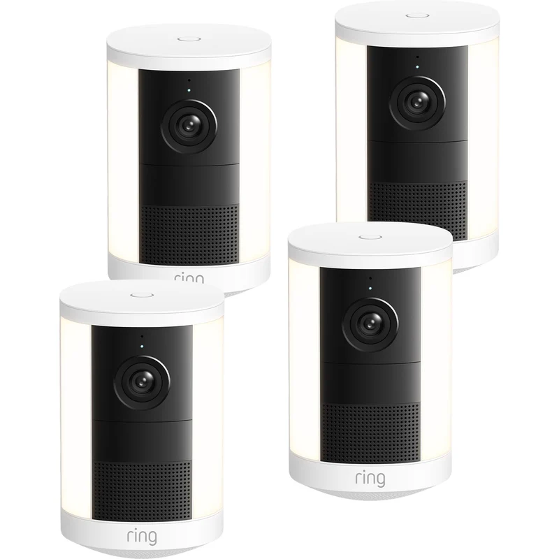 Ring Spotlight Cam 2K(2ND Gen) Battery Powered Security Camera (White) [4-PACK]