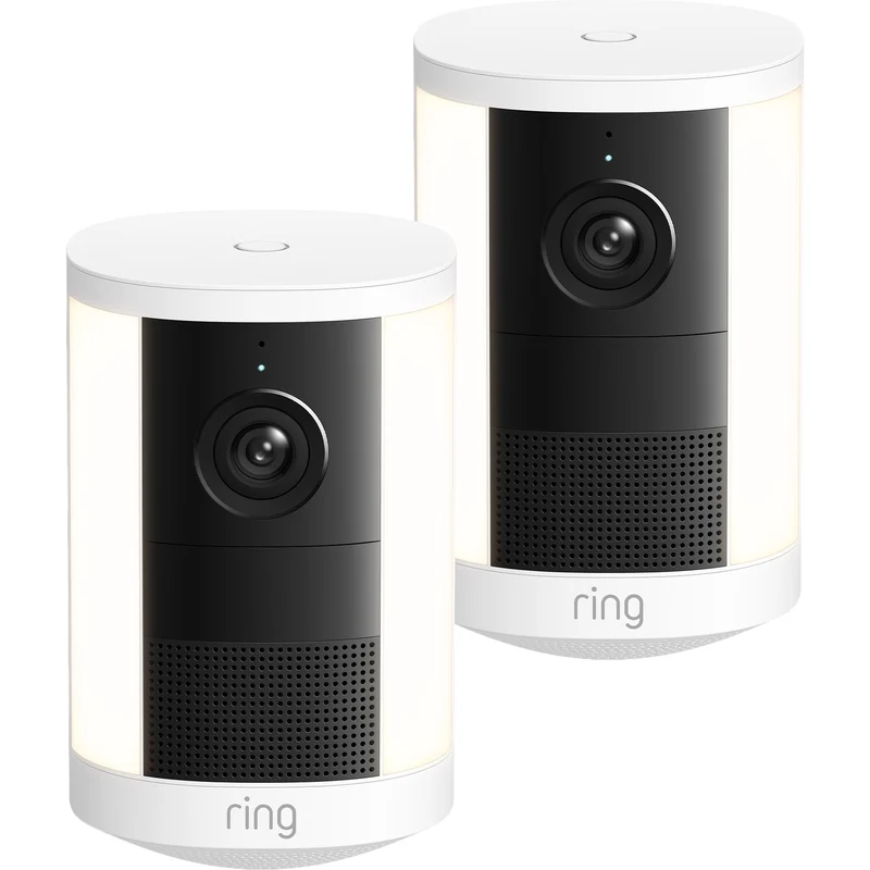 Ring Spotlight Cam 2K (2nd Gen) Battery Powered Security Camera (White) [2 Pack]