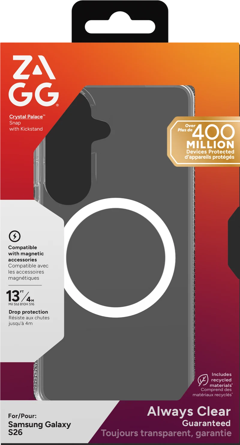 ZAGG Samsung Galaxy S26 Crystal Place Snap Case Clear
