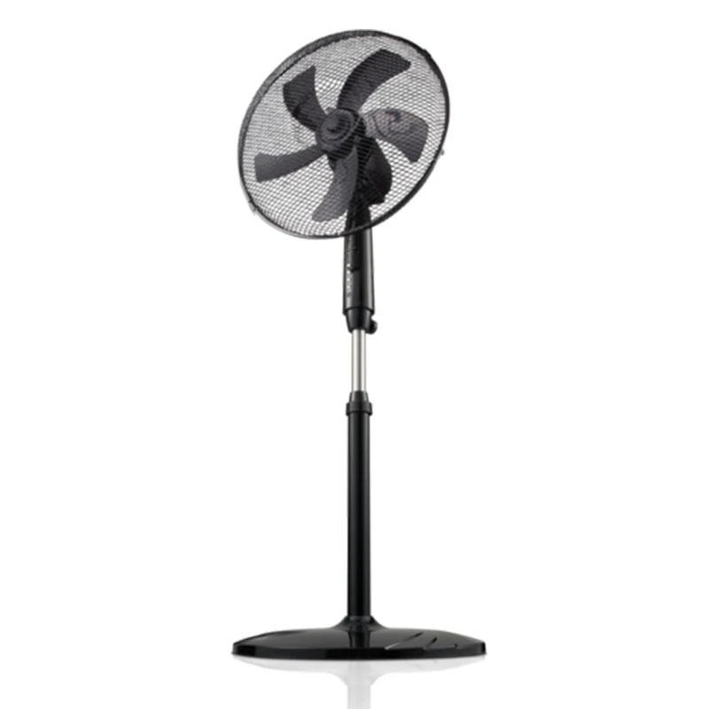 Goldair 40cm Oscillating Pedestal Fan with Remote/Round Base Floor Standing - Black