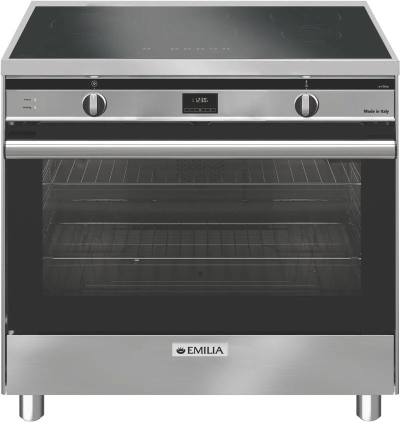Emilia 90cm Induction Freestanding Cooker, Stainless Steel