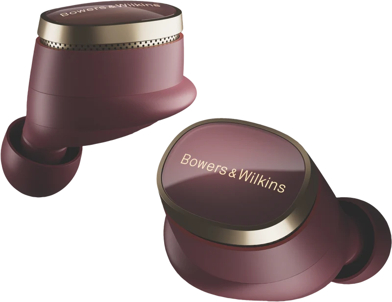 Bowers and Wilkins PI8 Noise Cancelling Earbuds Burgundy