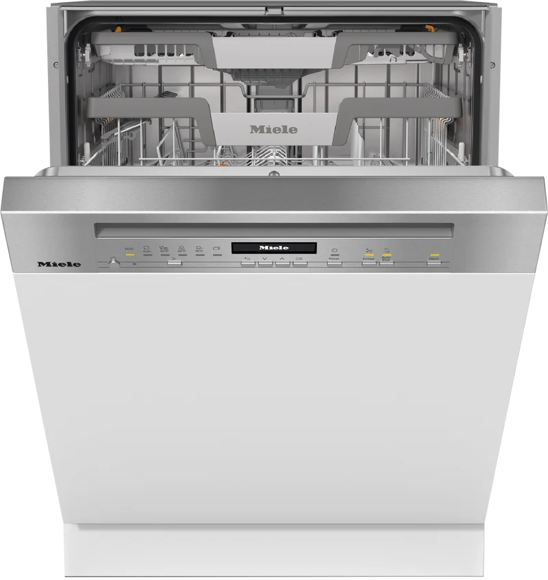 Miele 60cm Semi-Integrated Dishwasher with AutoOpen Drying and Automatic Dispensing PowerDisk CleanSteel Fascia