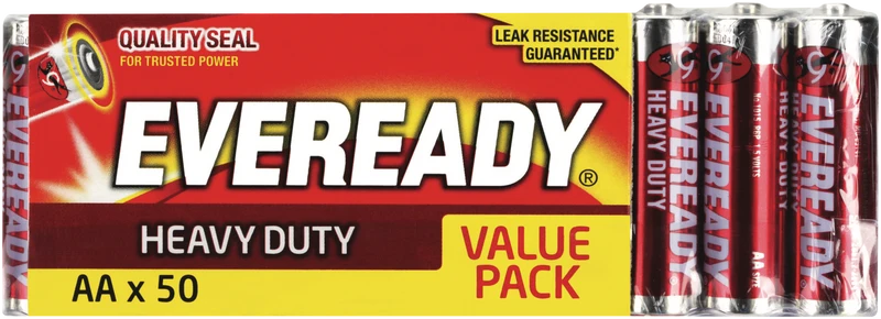 Eveready Heavy Duty AA 50 PK