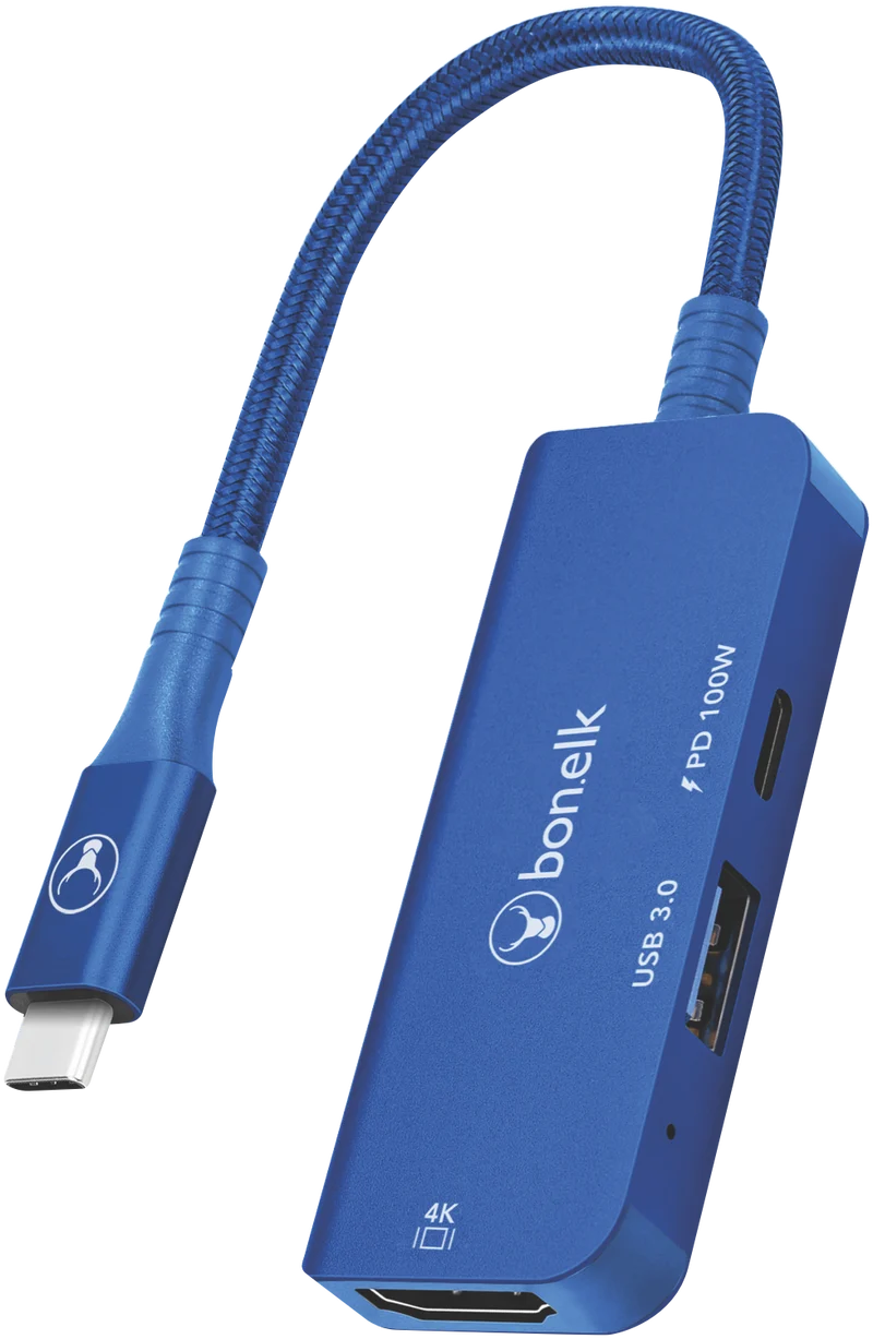 Bonelk Long-Life 3in1 Multiport Hub (Blue)