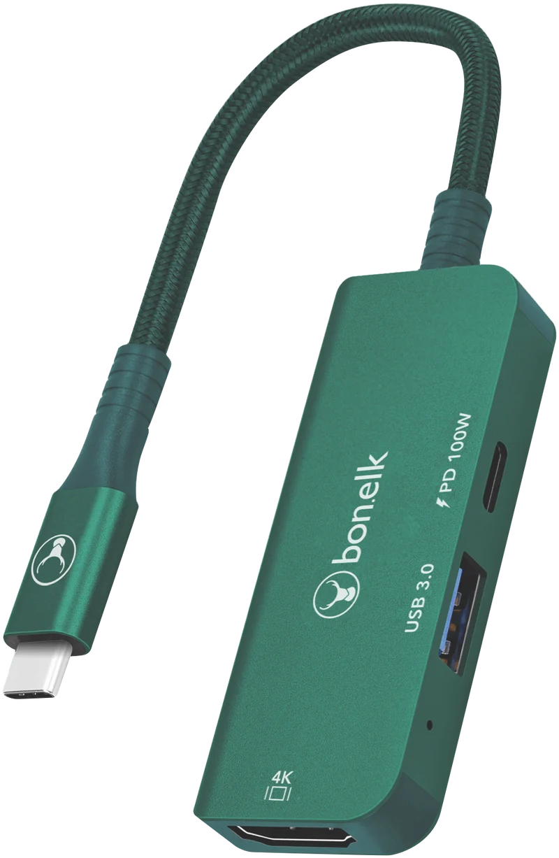 Bonelk Long-Life 3in1 Multiport Hub (Green)