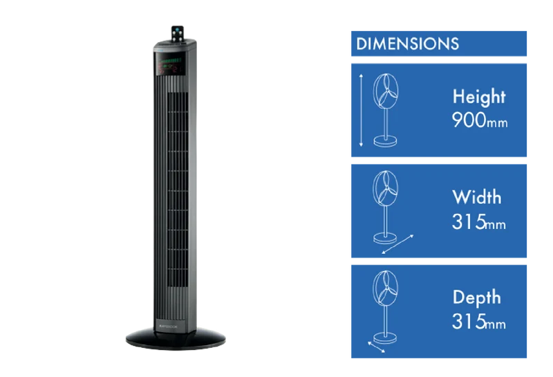 Kambrook 90cm Arctic LED Display Tower Fan
